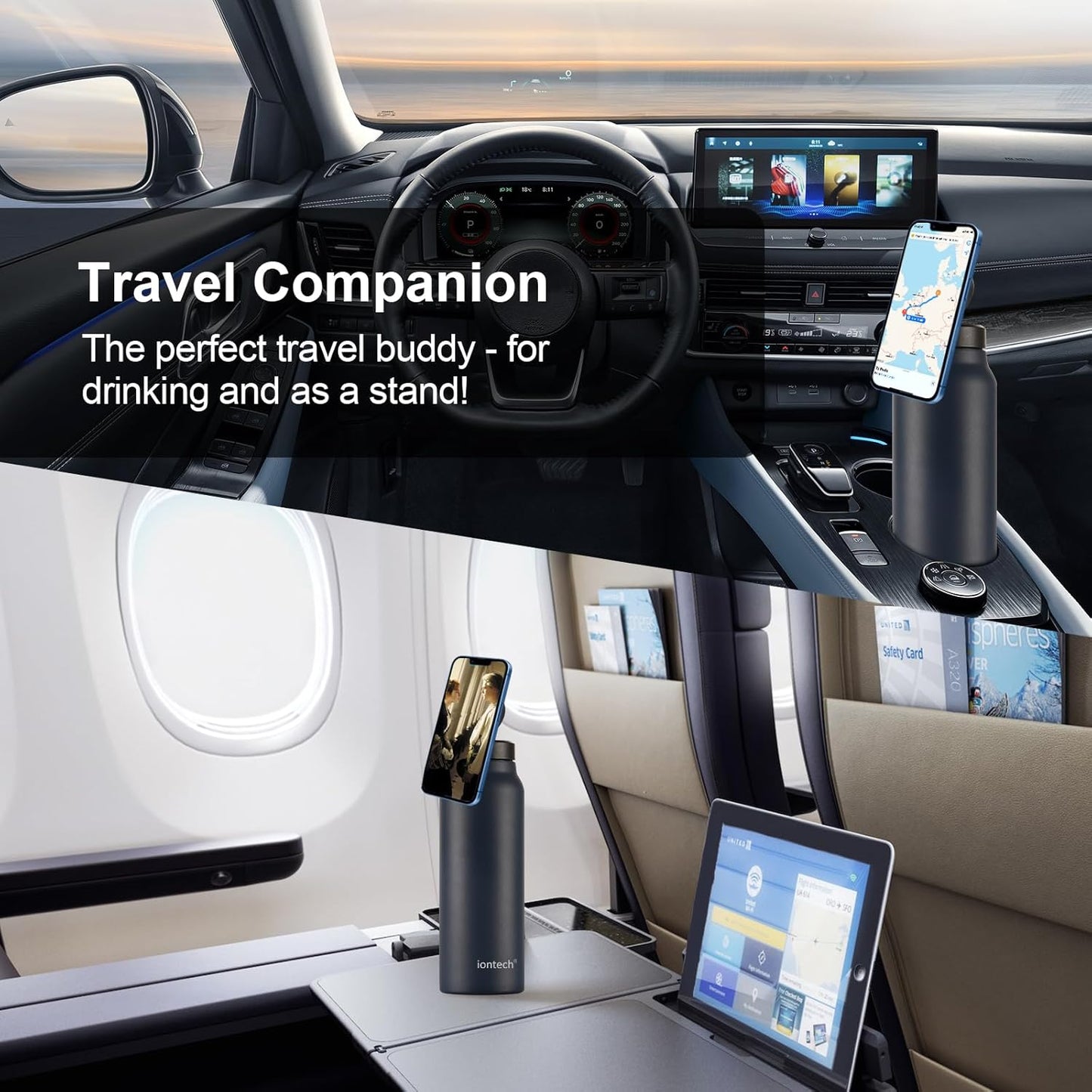 Termo aislado para frio con Soporte 360° para tu celular