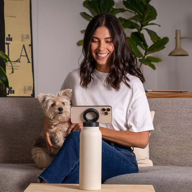 Termo aislado para frio con Soporte 360° para tu celular